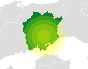 スタンダード家庭教師サービス 岡山の地図